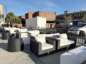 Sarasota event party rentals featuring luxury lounge furniture for weddings, corporate events, and private celebrations