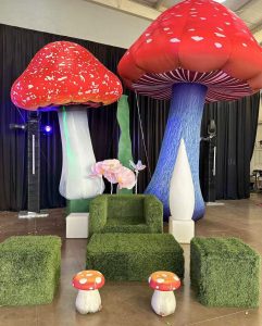 Party furniture rental Florida with modern lounge seating for events