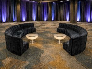 Velvet lounge furniture rental in Sarasota FL for luxury events, corporate parties, weddings and VIP lounges